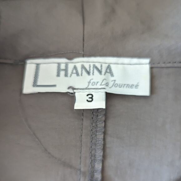 Hanna for la Journée Lightweight Peplum Drawstring Jacket 3 Medium - Picture 3 of 8
